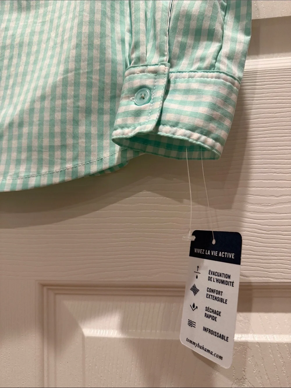 Tommy Bahama Boys' Mint Green Gingham Button-Down Shirt
